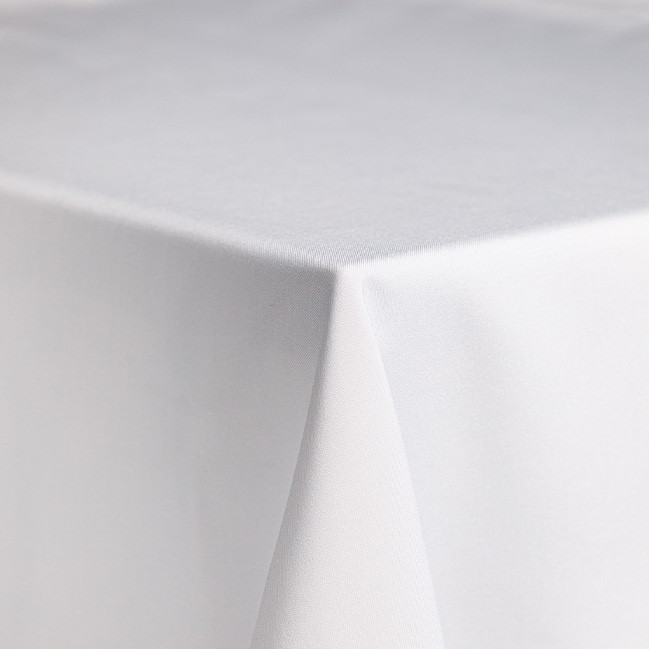 Poly Table Cloth - White - 2.5m Rnd